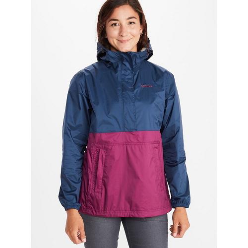 Marmot Rain Jacket Navy NZ - PreCip Eco Jackets Womens NZ497283